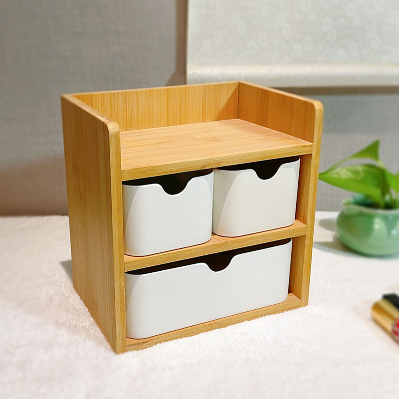 Bamboo Organizer Shelf with 3 Drawers