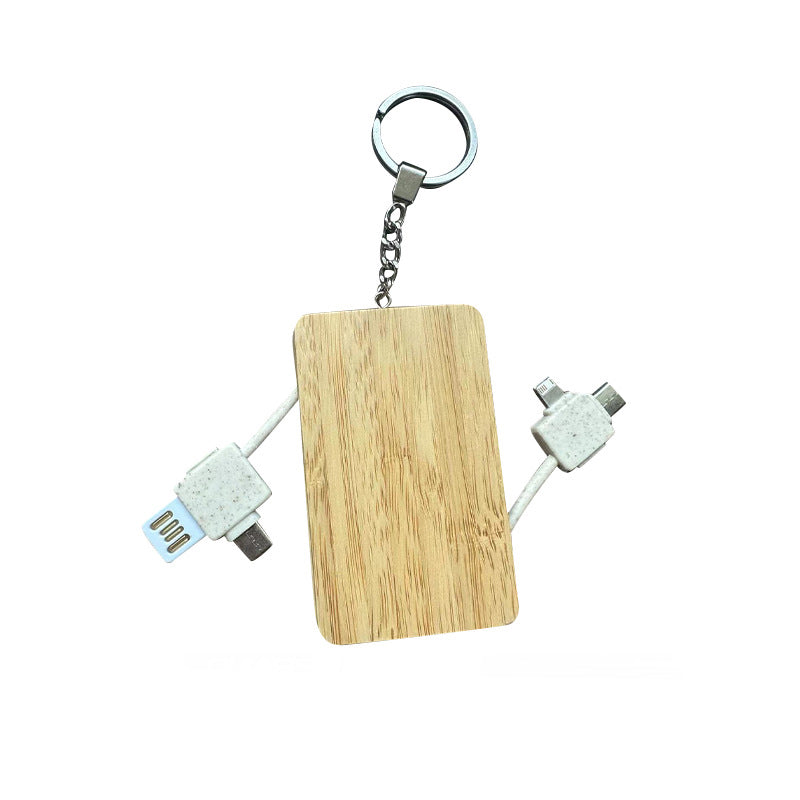 Bamboo 6-in-1 USB Cable Set with Keychain