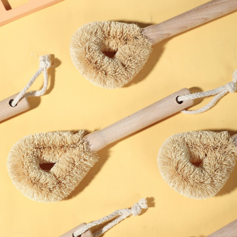 5-Piece Natural Bamboo Kitchen Scrub Brush Set