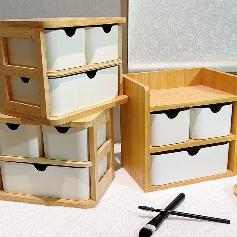 Bamboo Organizer Shelf with 3 Drawers