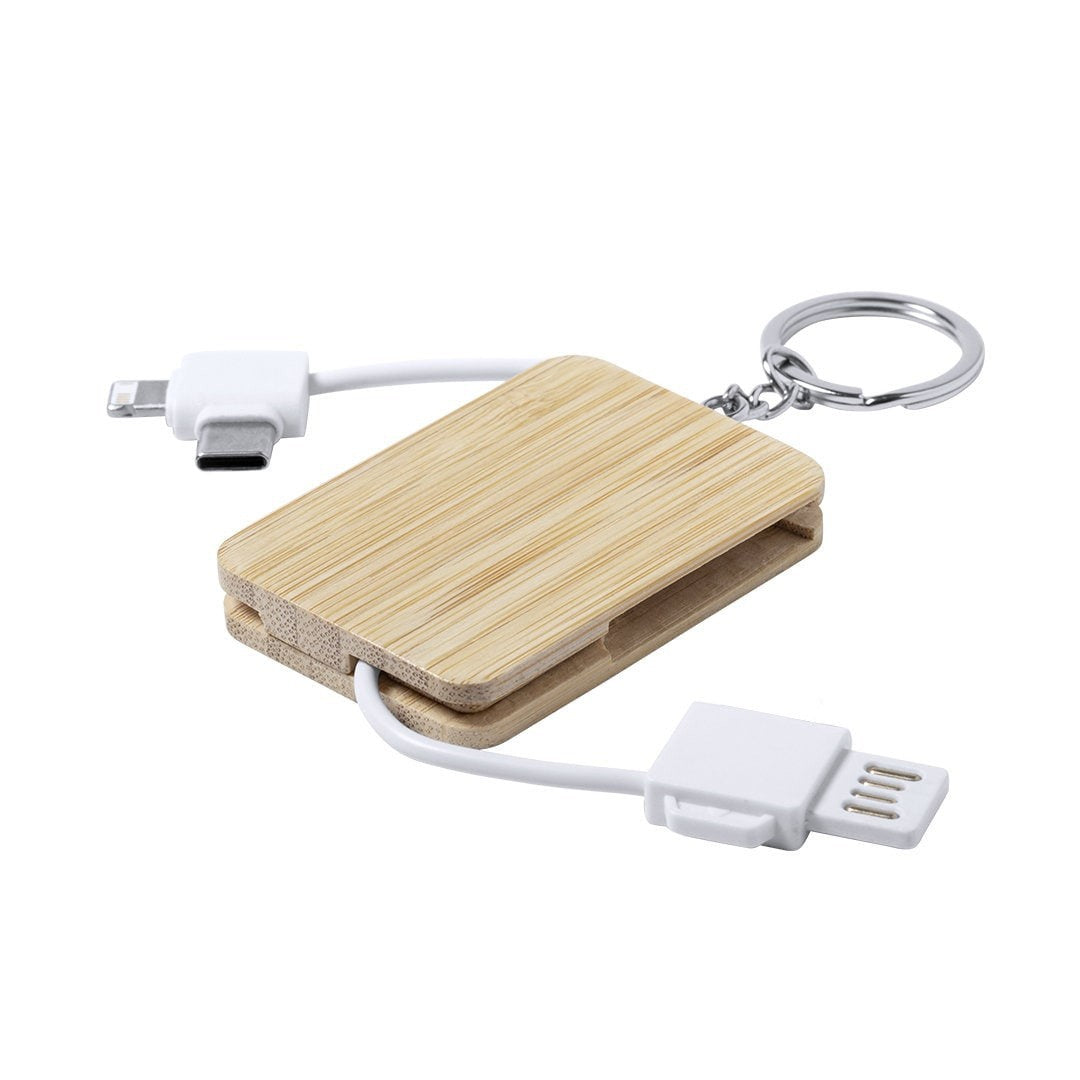 Bamboo 6-in-1 USB Cable Set with Keychain