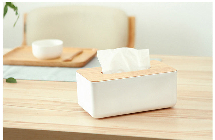 Bamboo Lid Tissue Box