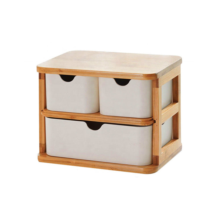 Bamboo Fiber Jewelry Organizer with Drawer