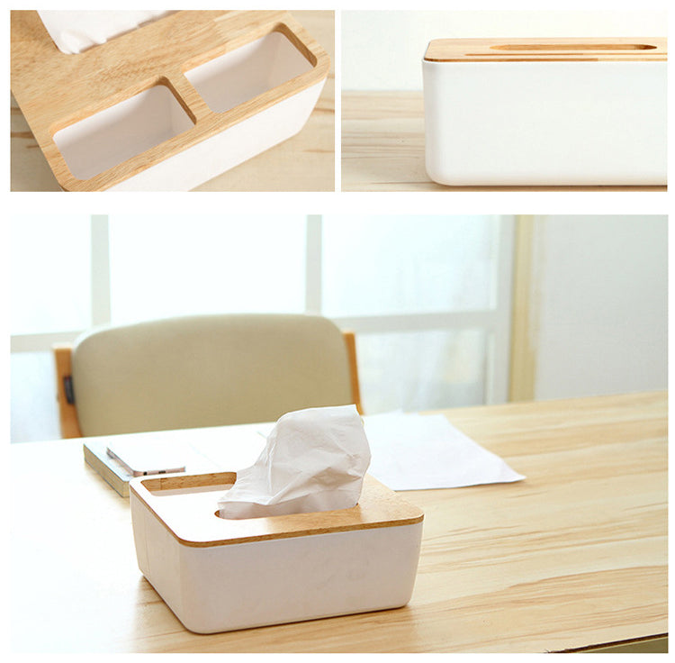 Bamboo Lid Tissue Box