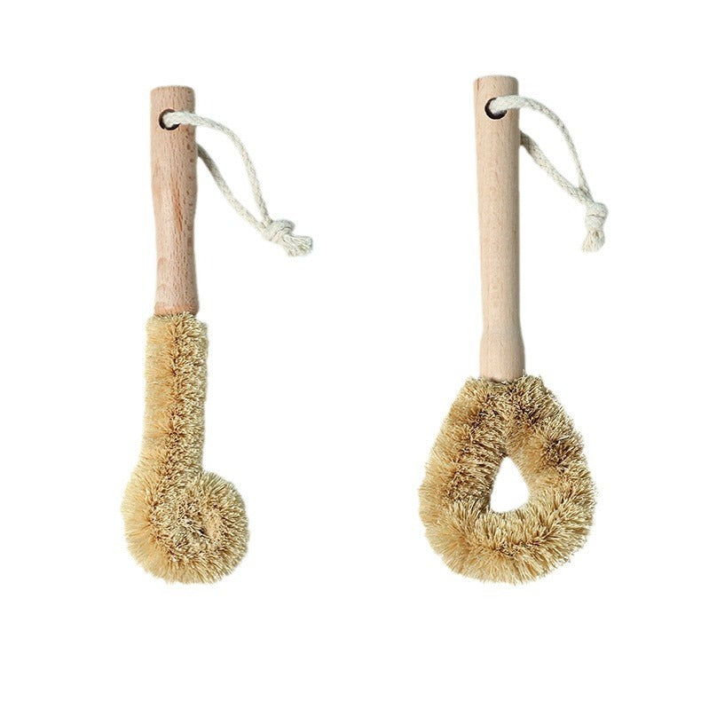 5-Piece Natural Bamboo Kitchen Scrub Brush Set