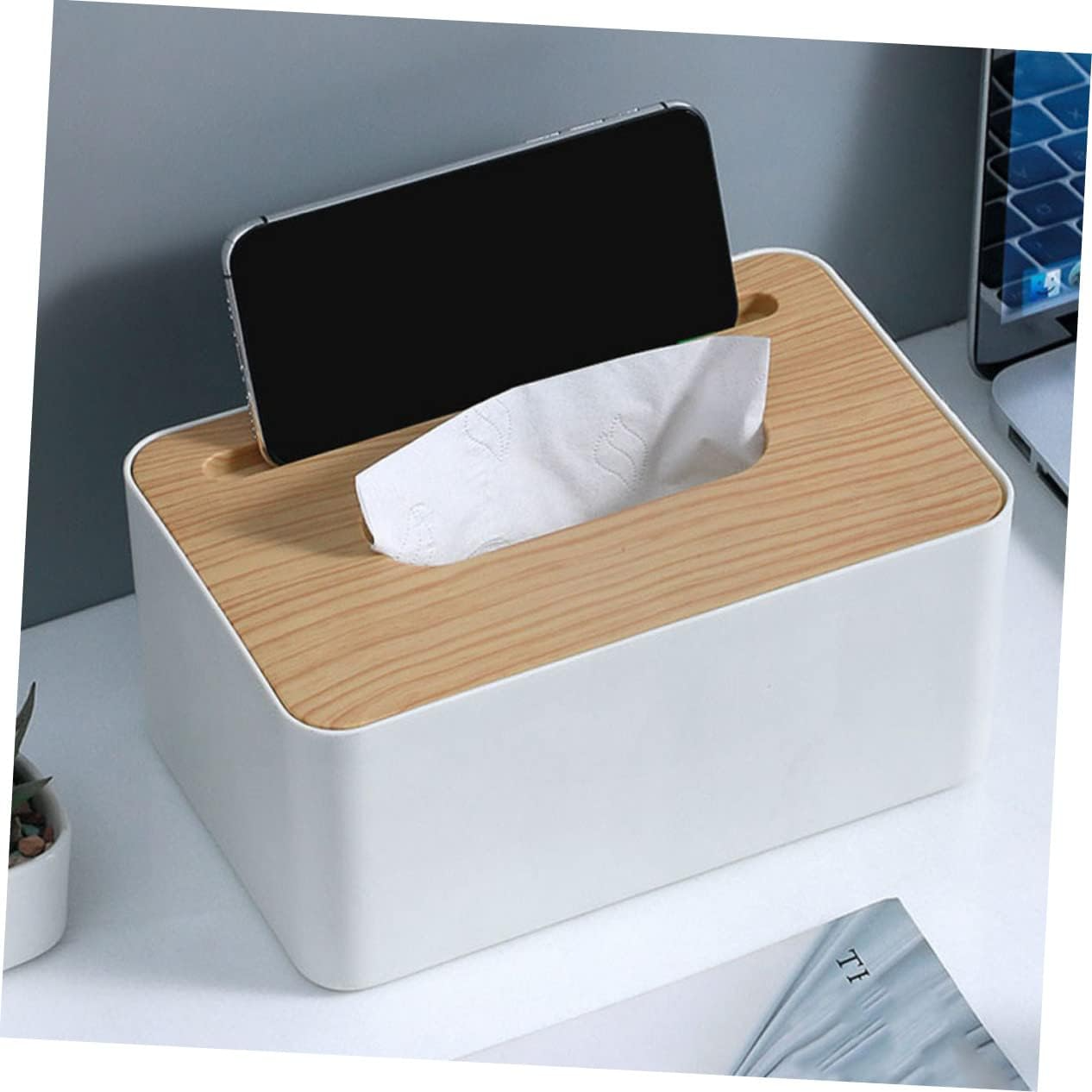 Bamboo Lid Tissue Box