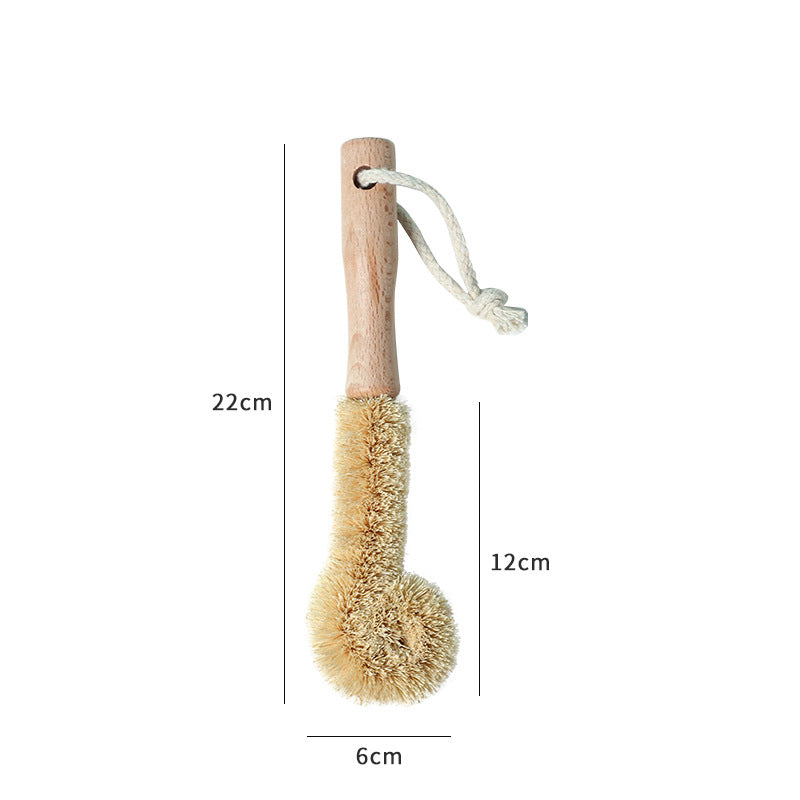 5-Piece Natural Bamboo Kitchen Scrub Brush Set