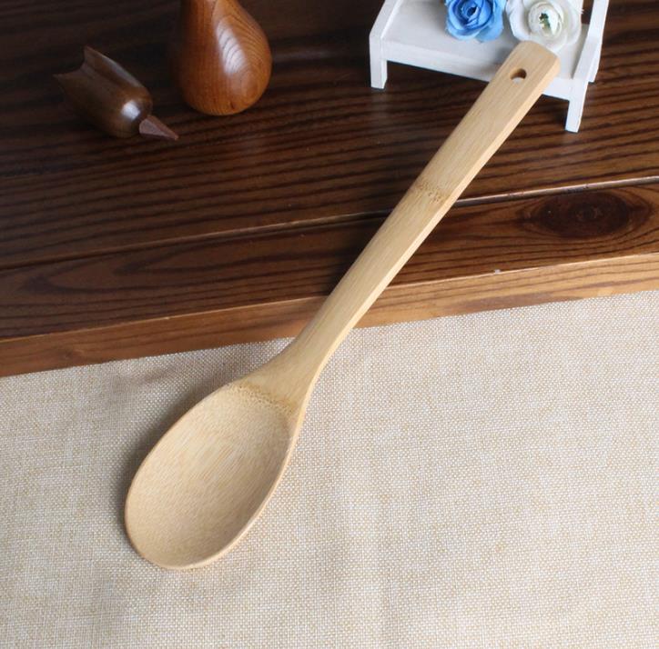 5-Piece Bamboo Utensil Set with Holder