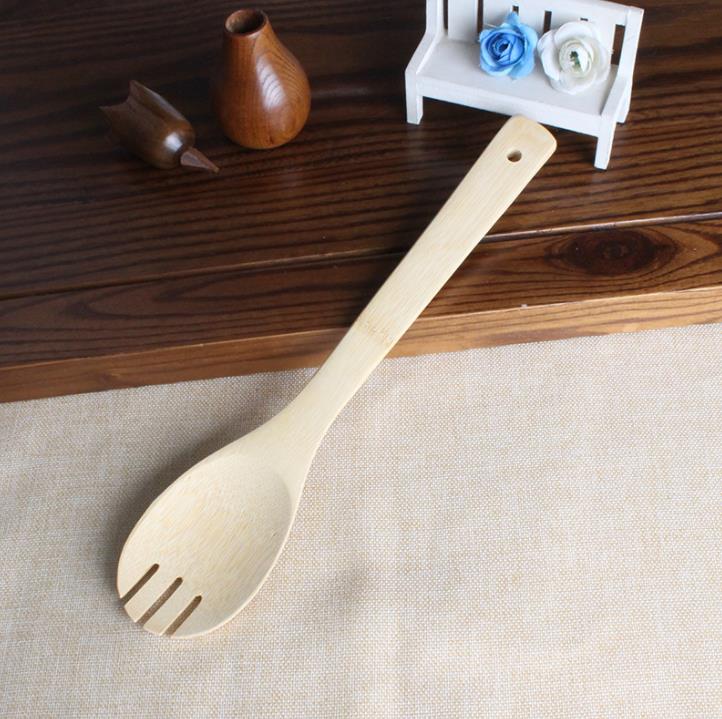 5-Piece Bamboo Utensil Set with Holder