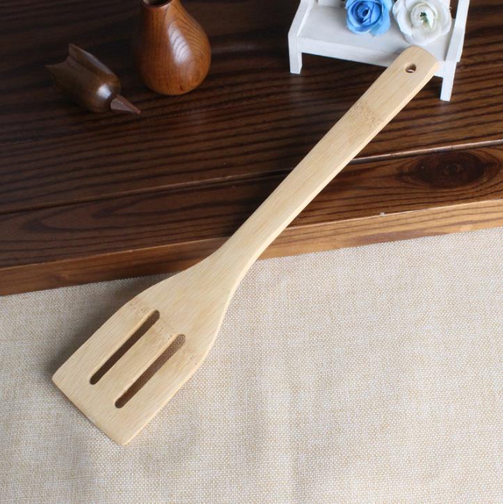 5-Piece Bamboo Utensil Set with Holder