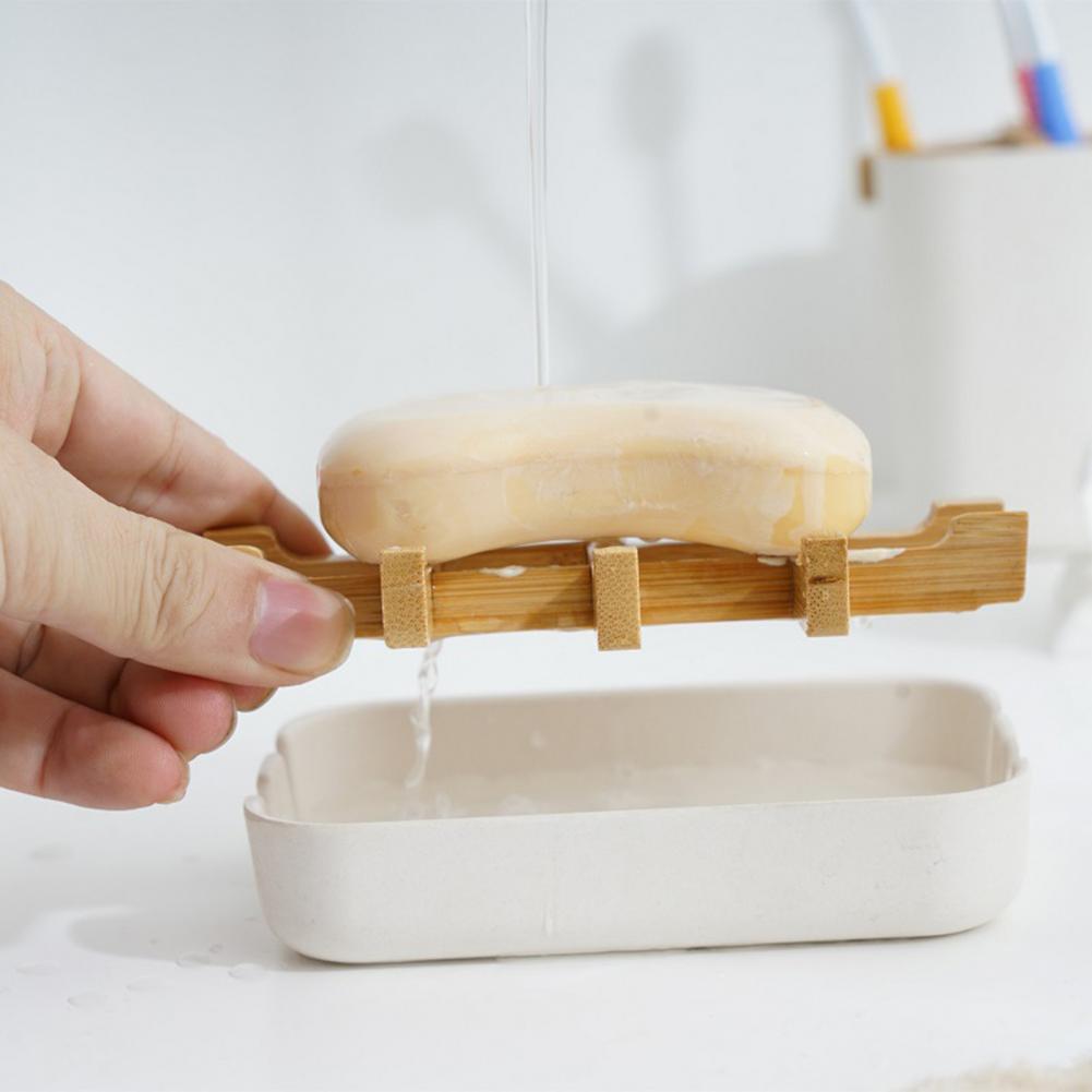 Eco-Friendly White Bamboo Soap Holder