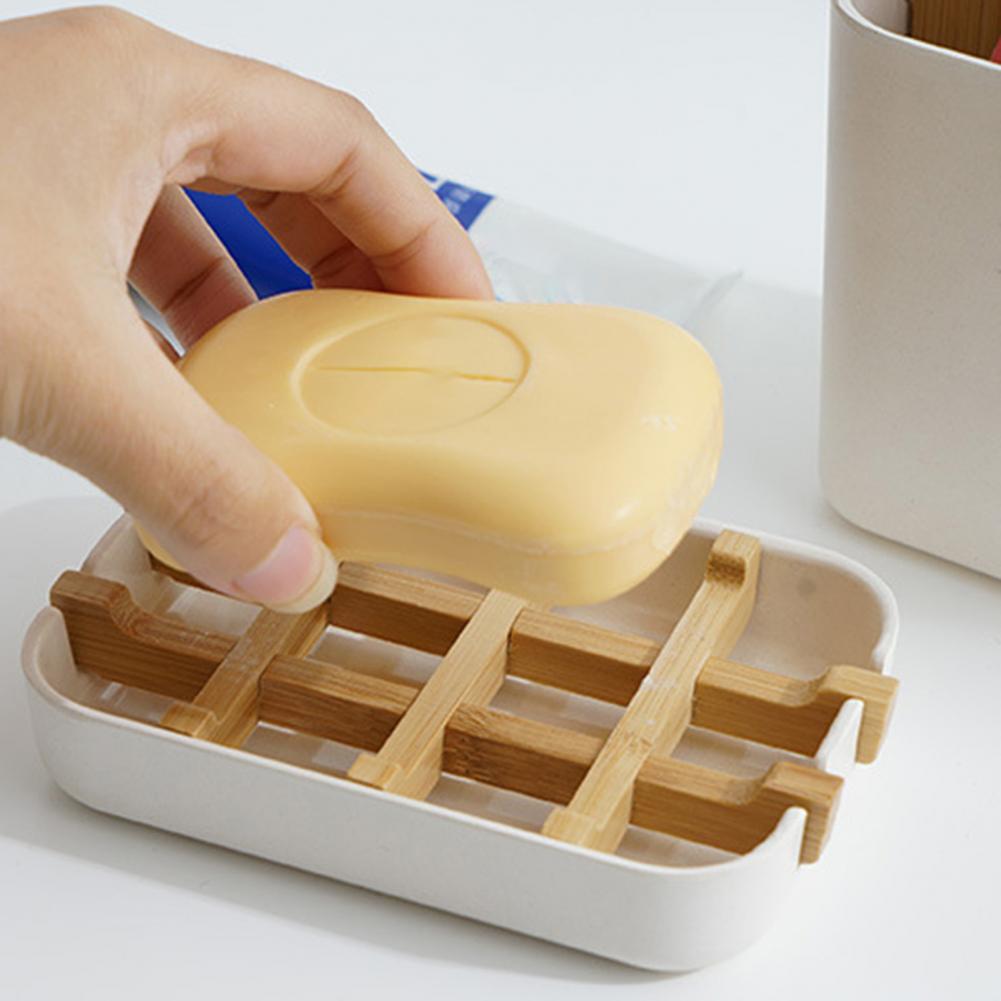 Eco-Friendly White Bamboo Soap Holder