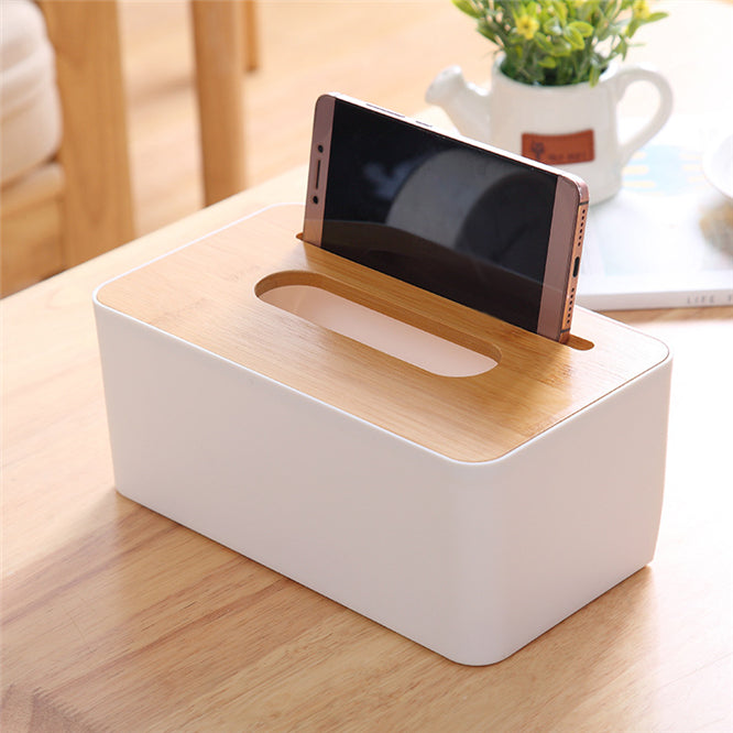 Bamboo Lid Tissue Box