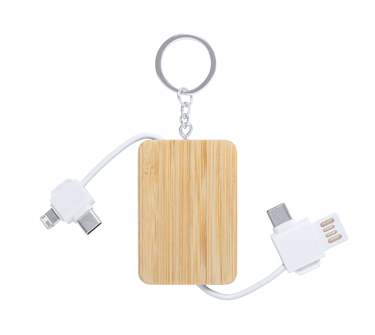 Bamboo 6-in-1 USB Cable Set with Keychain