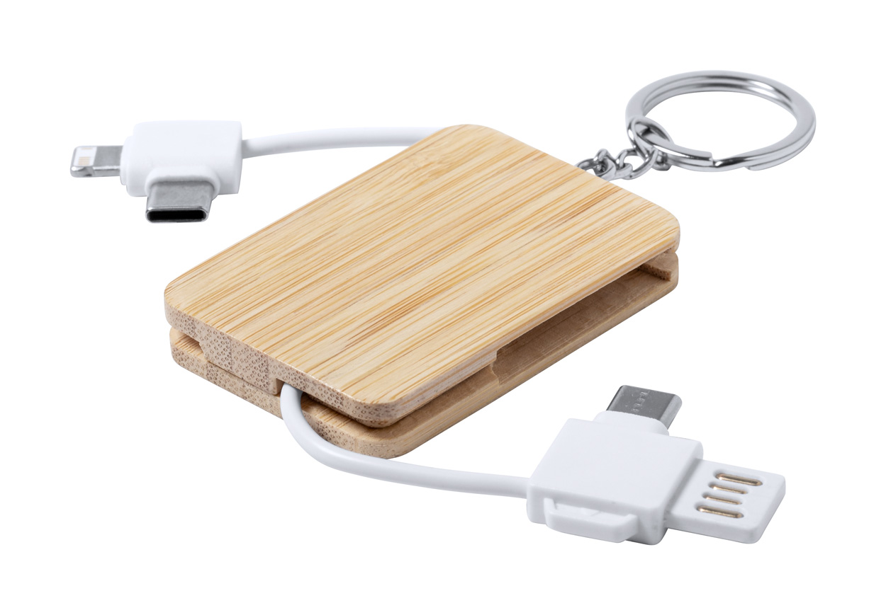 Bamboo 6-in-1 USB Cable Set with Keychain